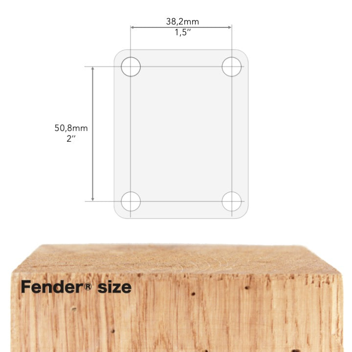 Guitar neck plate - Raw brass Fender genuine upgrade