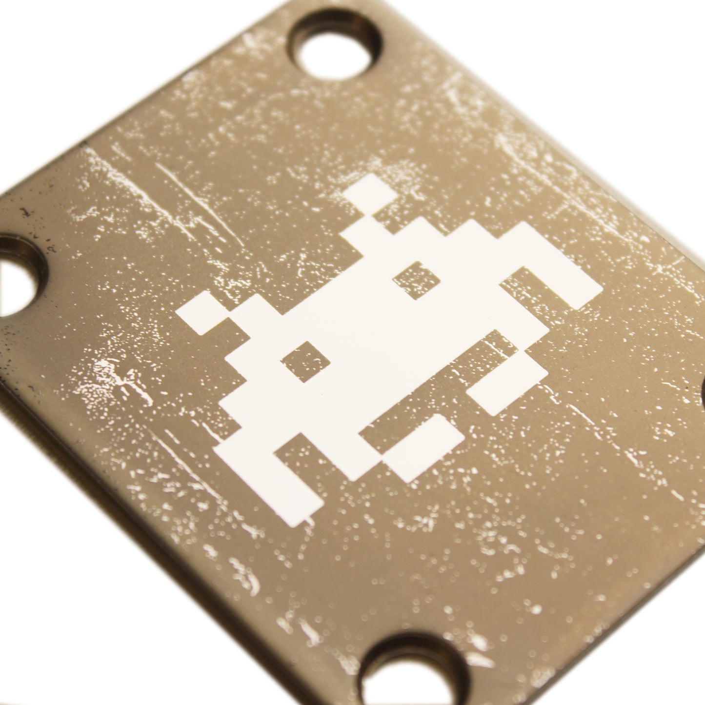 Guitar neck plate - Invaders - Fender size