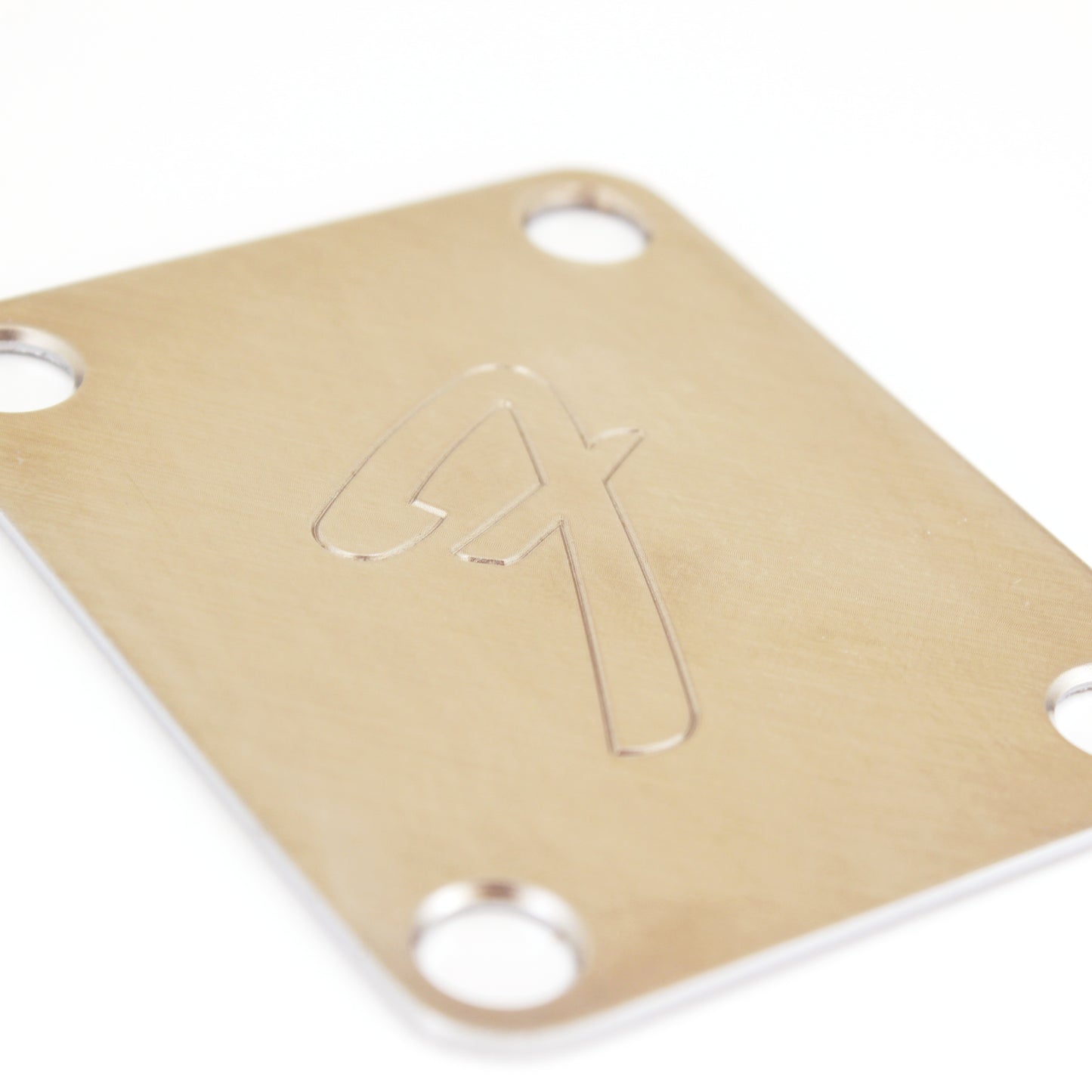 Guitar neck plate - Raw brass Fender genuine upgrade