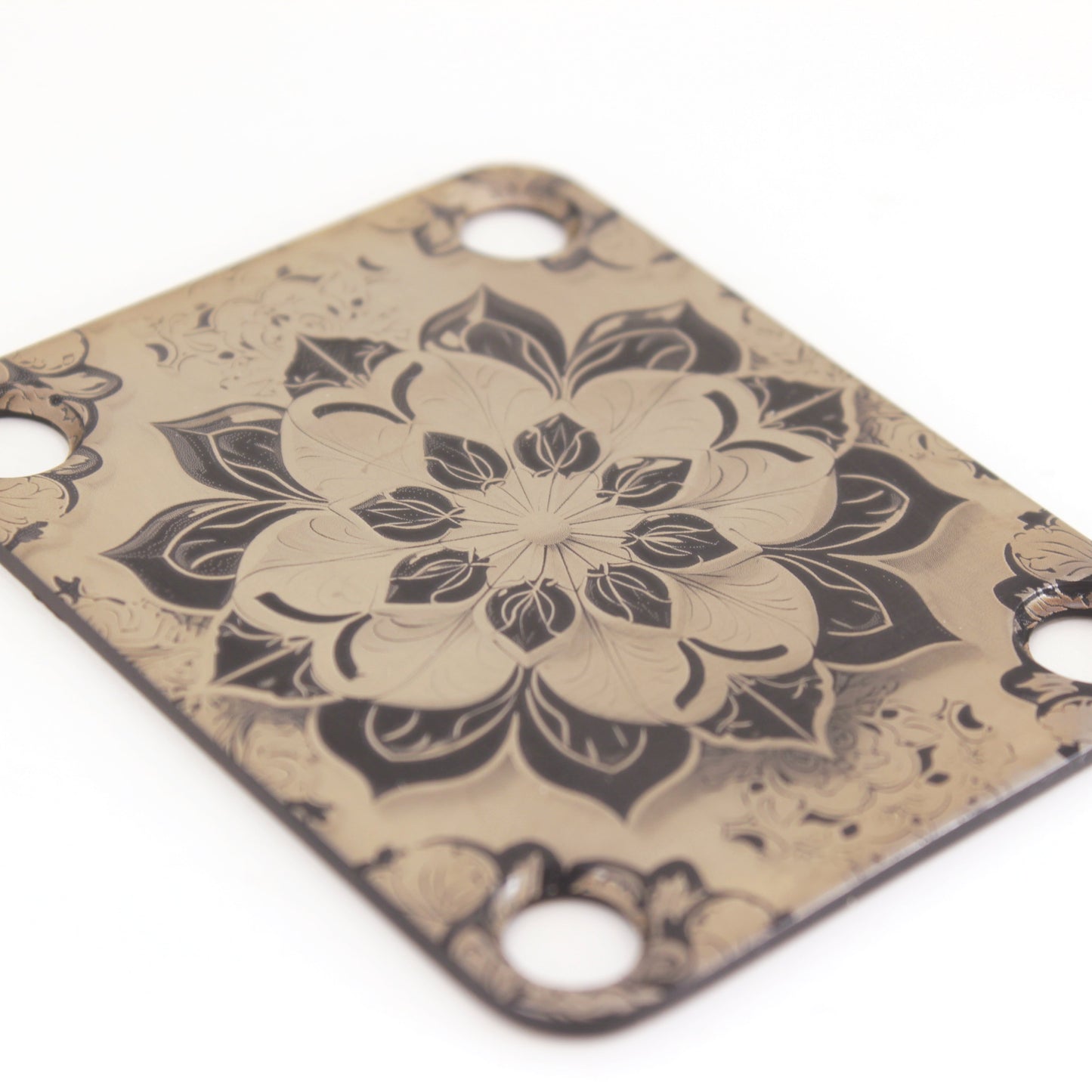 Guitar neck plate - Neela's flower - Fender size
