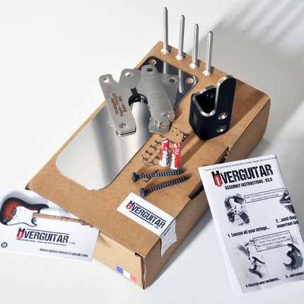 Guitar Wall Mount - Levitation effect - Compatible Fender ® & other brands, Silver Edition