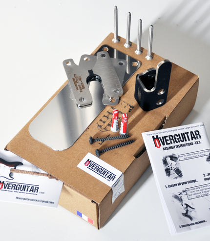 Support mural pour guitare - Effet lévitation - Compatible Fender ® et autres marques, Édition Argent