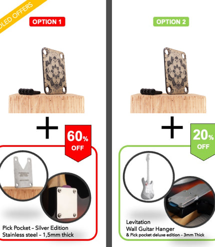 Neck Plate de guitare - Fleur de Neela - Taille Fender