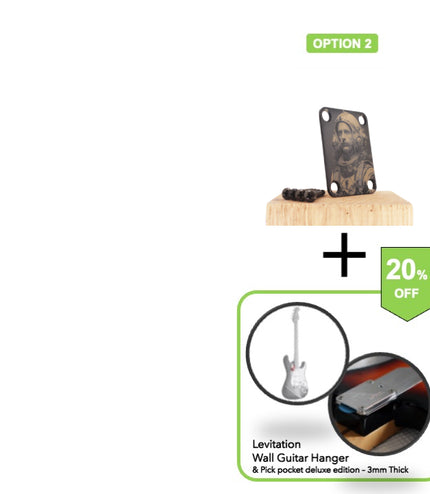 Neck Plate de guitare - Alan Mike, Astronaute des sons - Taille Fender