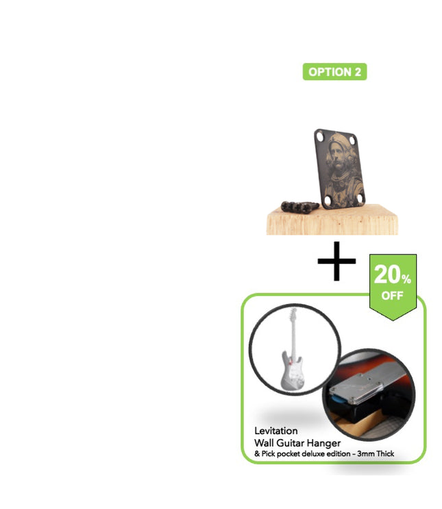 Guitar neck plate - Alan Mike, Astronaut of sounds - Fender size