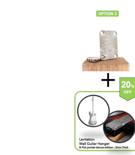 Guitar neck plate - Jungle Flowers  - A Harmonious Fusion of Art and Music - Fender size