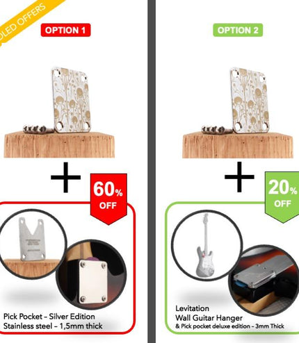 Guitar neck plate - Spring's flowers - Fender size