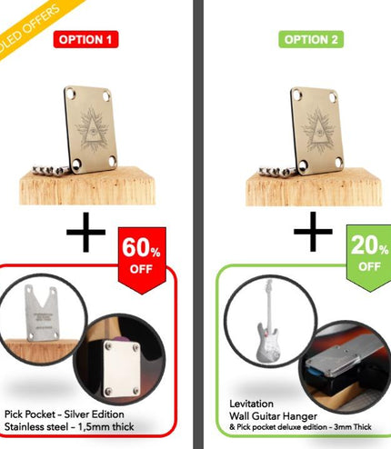 Guitar neck plate - The eye of providence - Fender size