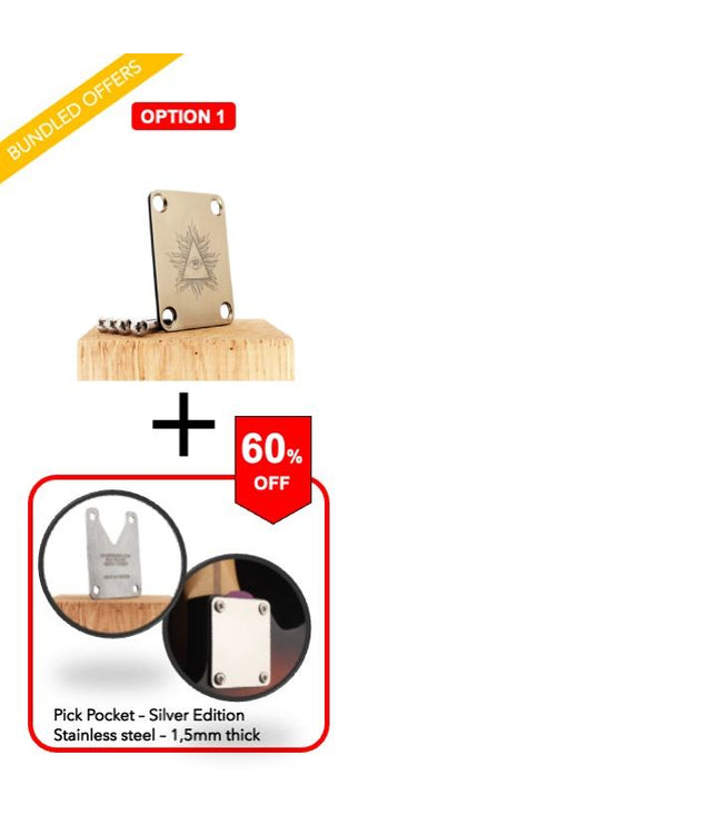 Guitar neck plate - The eye of providence - Fender size