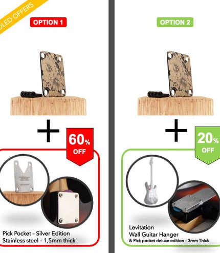 Guitar neck plate - Savage's flowers - Fender size