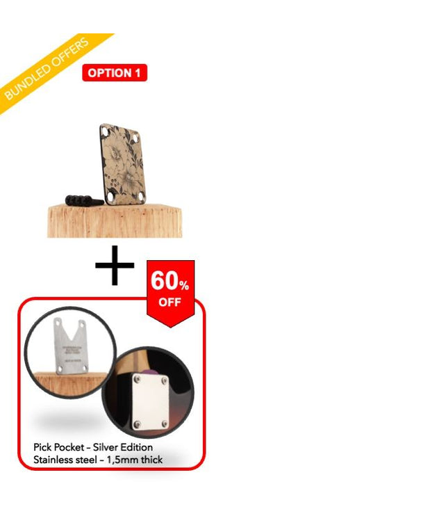 Guitar neck plate - Neela's flower - Fender size