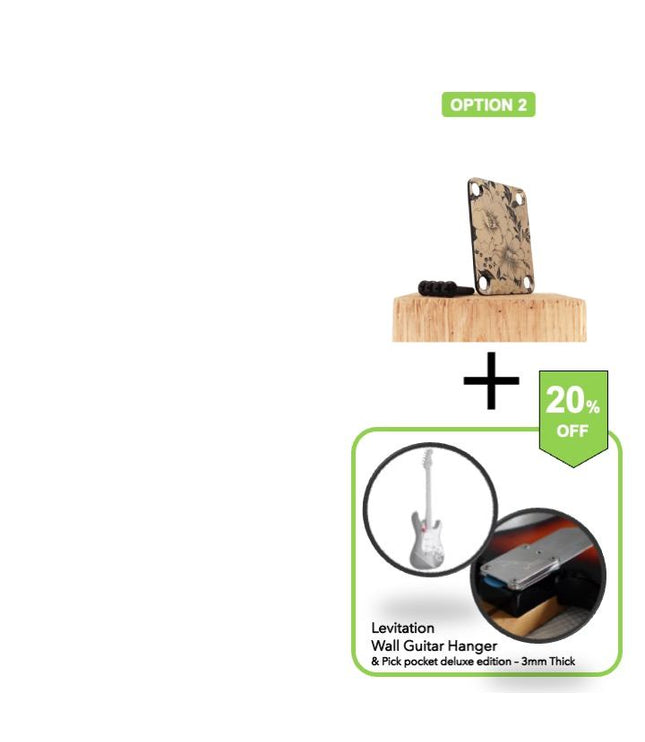 Guitar neck plate - Savage's flowers - Fender size