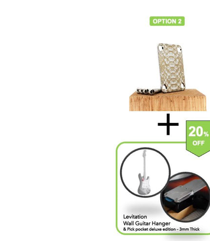 Guitar neck plate - Snake skin - Fender size