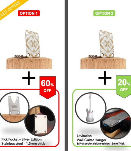 Neck Plate de guitare - Losanges infinis - Taille Fender