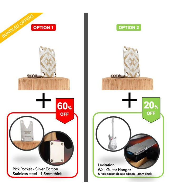 Neck Plate de guitare - Losanges infinis - Taille Fender