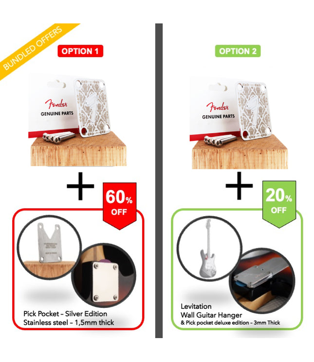 Guitar neck plate - Champagne edition - Fender Genuine upgrade