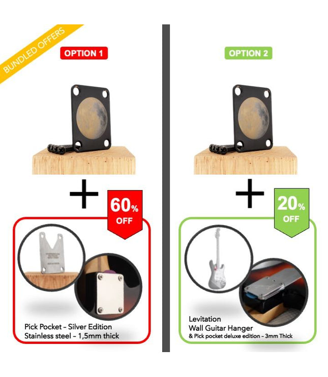 Neck Plate de guitare - Fly me to the honey moon - Taille Fender