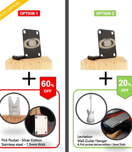 Guitar neck plate - Trip to Saturn - Fender size