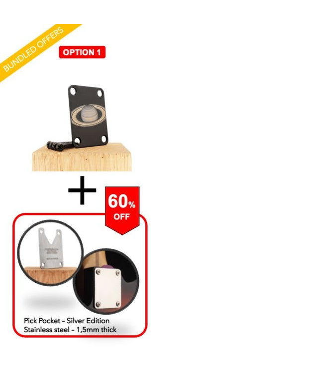 Guitar neck plate - Trip to Saturn - Fender size