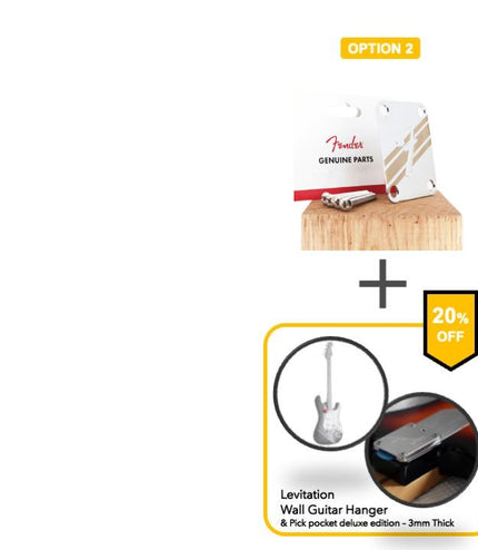 Neck Plate de guitare - Crâne de cow-boy - Taille Fender