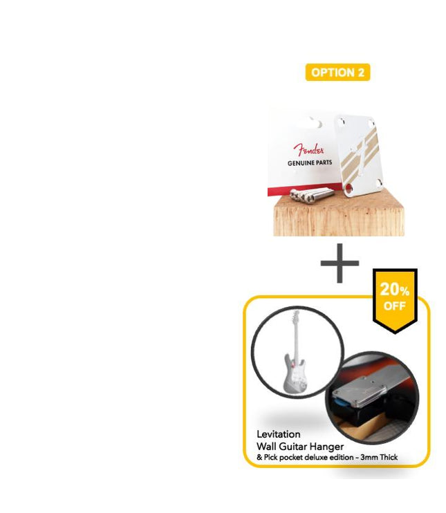 Neck Plate de guitare - Crâne de cow-boy - Taille Fender