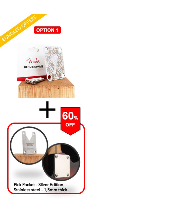 Guitar neck plate - Champagne edition - Fender Genuine upgrade