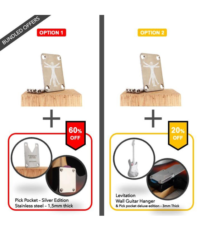 Guitar neck plate - Vitruvian - Fender size