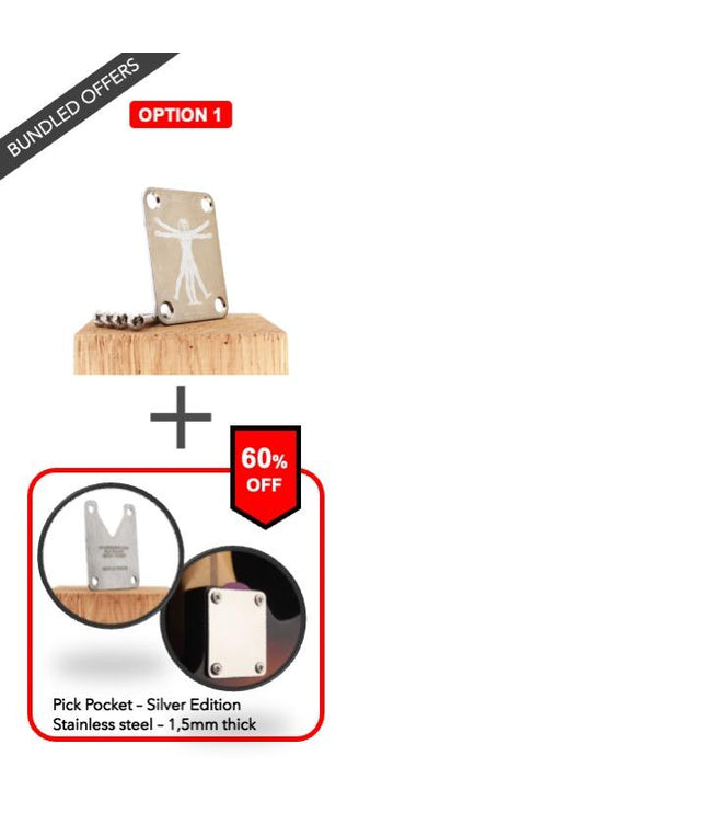 Guitar neck plate - Vitruvian - Fender size