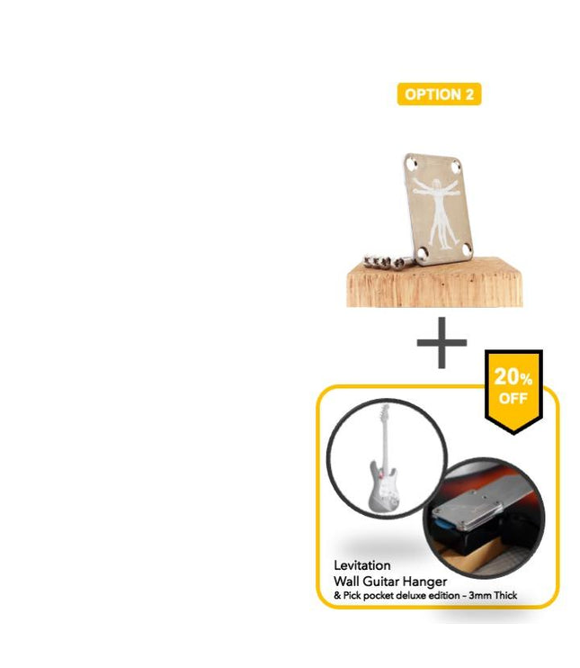 Guitar neck plate - Vitruvian - Fender size