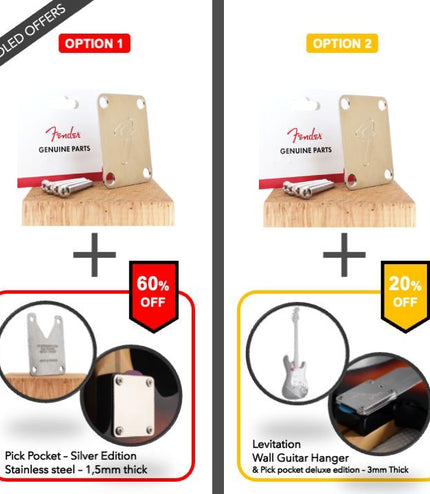 Guitar neck plate - Raw brass Fender genuine upgrade