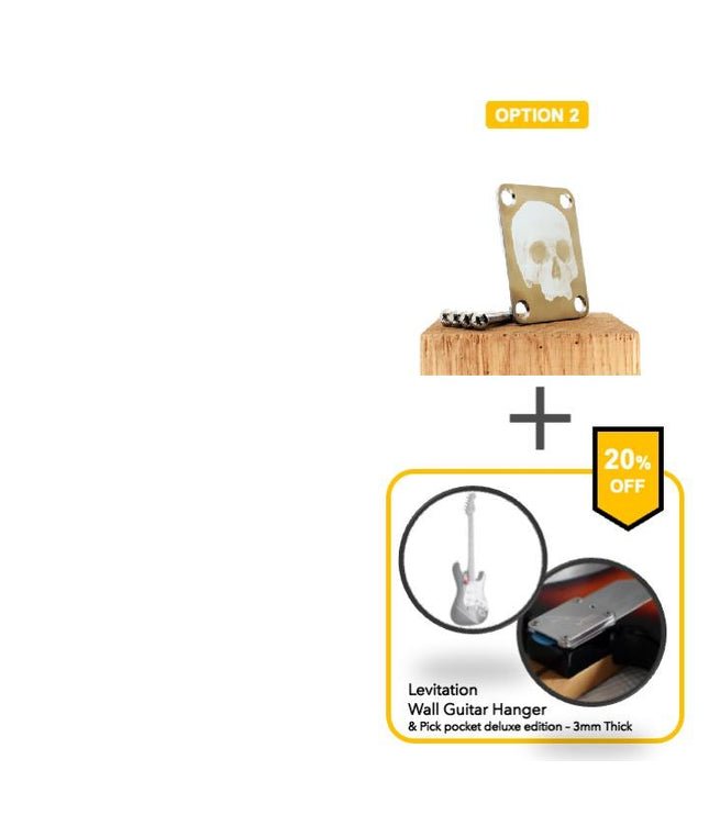 Guitar neck plate - Skull - Fender size