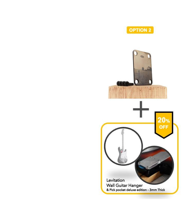 Guitar neck plate - John Bo, on that strange day  - Fender size