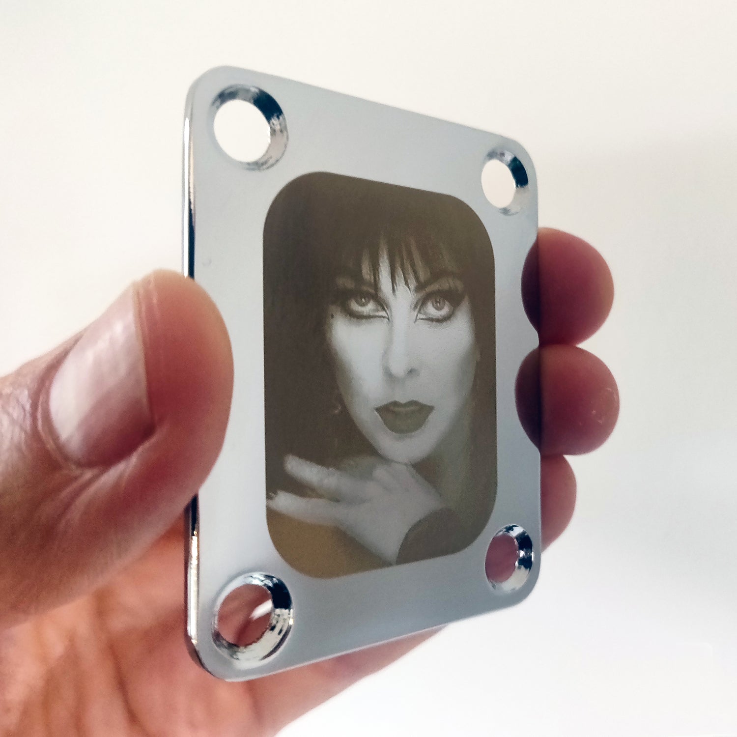 Elvira engraved neck plate