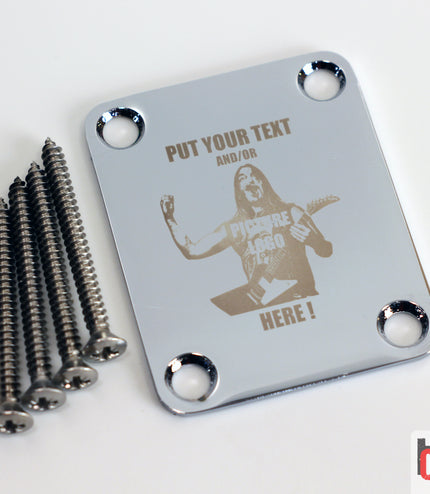 Custom Guitar Neck Plate - A Unique Canvas of Expression - Fender size