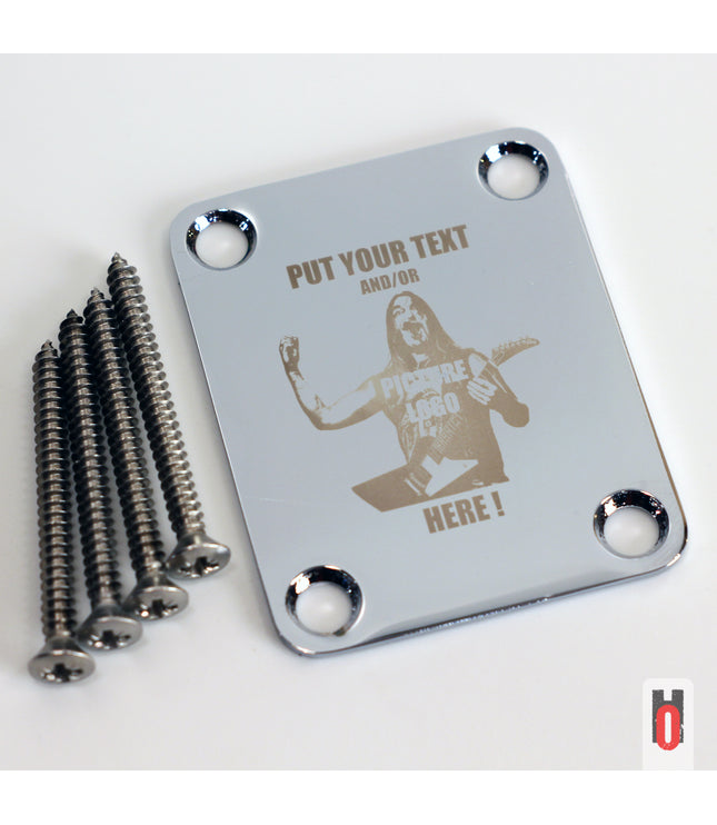 Custom Guitar Neck Plate - A Unique Canvas of Expression - Fender size