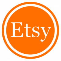 Etsy orange circular Logo