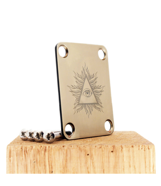 Guitar neck plate - The eye of providence - Fender size