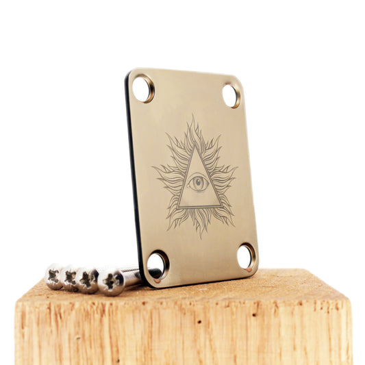 Guitar neck plate - The eye of providence - Fender size