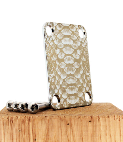 Guitar neck plate - Snake skin - Fender size