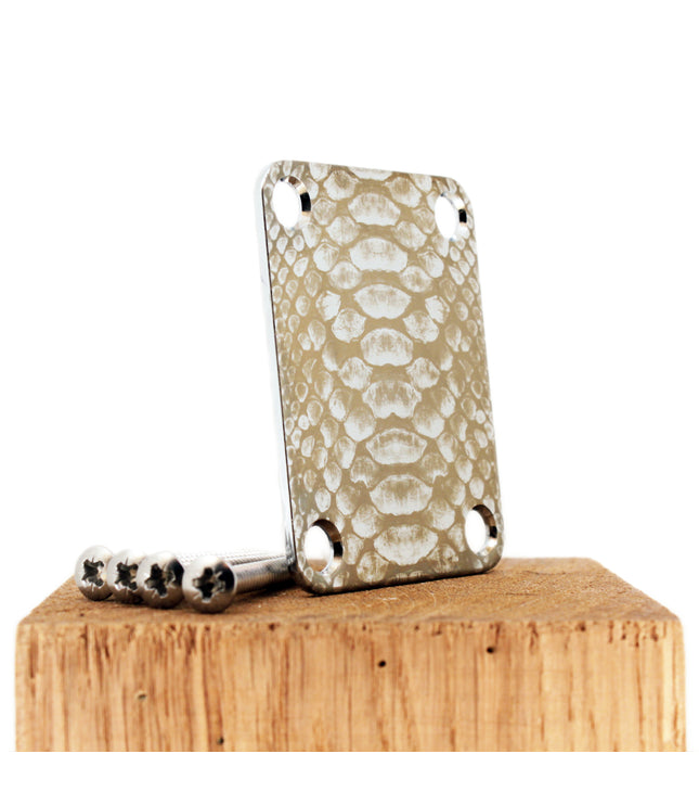 Guitar neck plate - Snake skin - Fender size