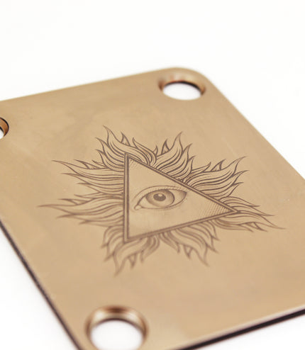 Guitar neck plate - The eye of providence - Fender size