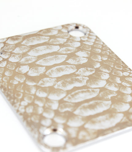 Guitar neck plate - Snake skin - Fender size