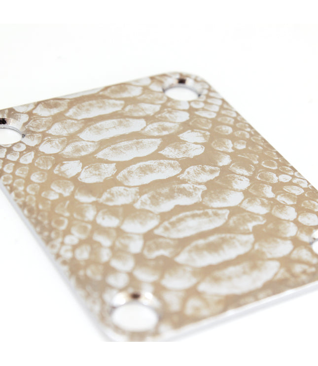 Guitar neck plate - Snake skin - Fender size