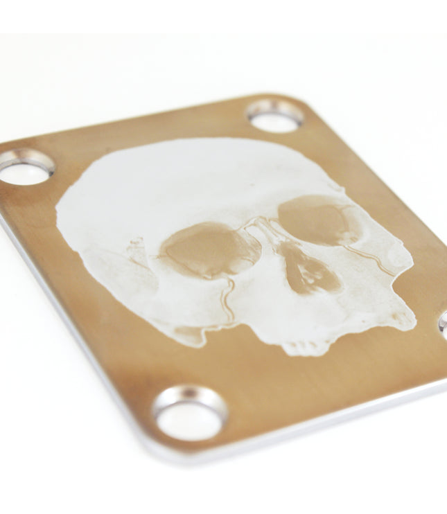 Guitar neck plate - Skull - Fender size