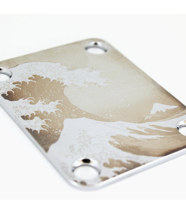 Guitar neck plate - The great wave of Kanagawa - Fender size