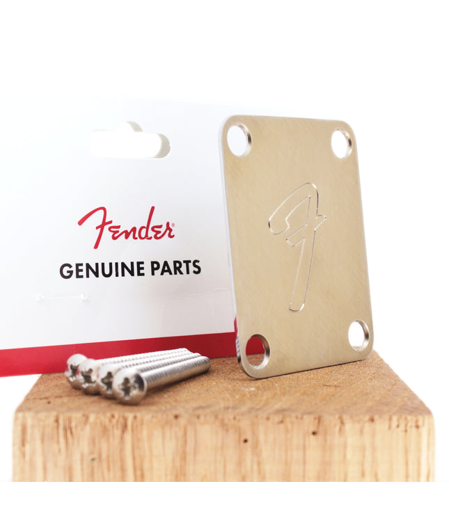 Guitar neck plate - Raw brass Fender genuine upgrade