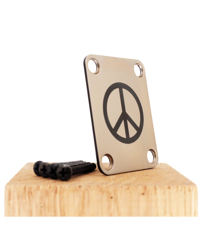 Guitar neck plate - Peace and love - Fender size