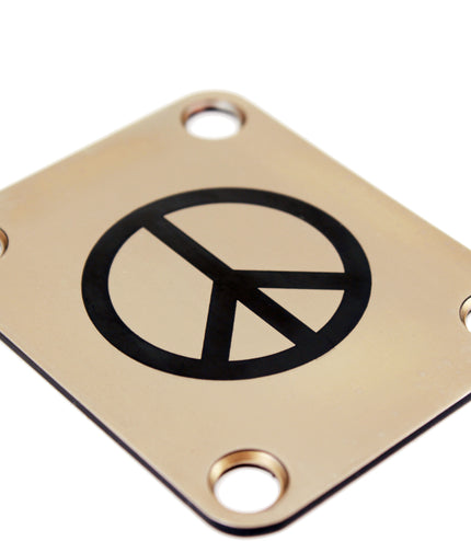 Guitar neck plate - Peace and love - Fender size