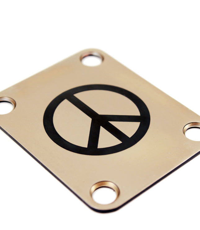 Guitar neck plate - Peace and love - Fender size