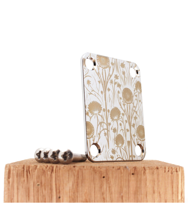 Guitar neck plate - Spring's flowers - Fender size